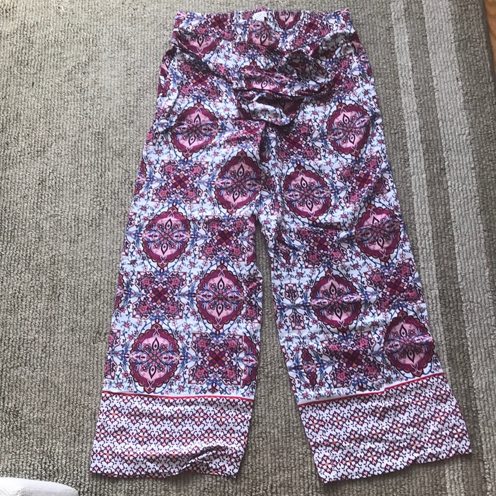 Loft Tie Waist Pattern Pants